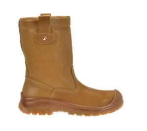 Veiligheidslaars / werklaars Endurance Montana 81156-07 Bruin Zijaanzicht van Sixton bij Elmatho Werkschoenen Hoevelaken