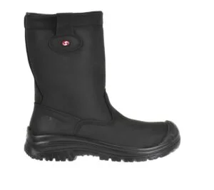 Veiligheidslaars / werklaars Endurance Montana 81156-09 Zwart Zijaanzicht van Sixton bij Elmatho Werkschoenen Hoevelaken