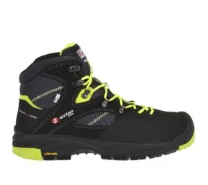 Veiligheidsschoen / werkschoen Scout Ortisei Geel Zijaanzicht van Sixton bij Elmatho Werkschoenen Hoevelaken