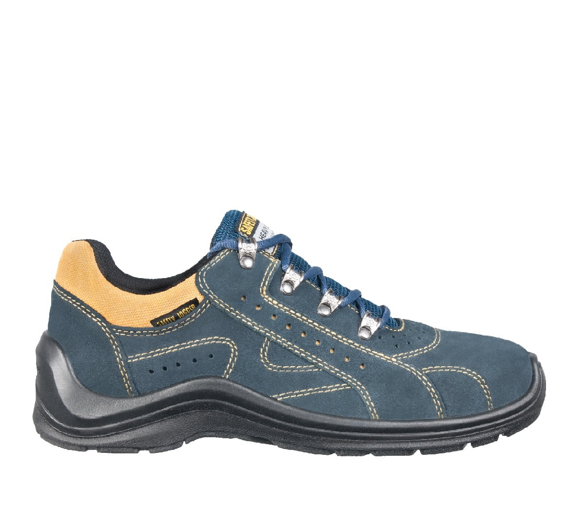 Veiligheidsschoen / werkschoen Hiking Titan Blauw zijaanzicht van Safety Jogger bij Elmatho Werkschoenen Hoevelaken
