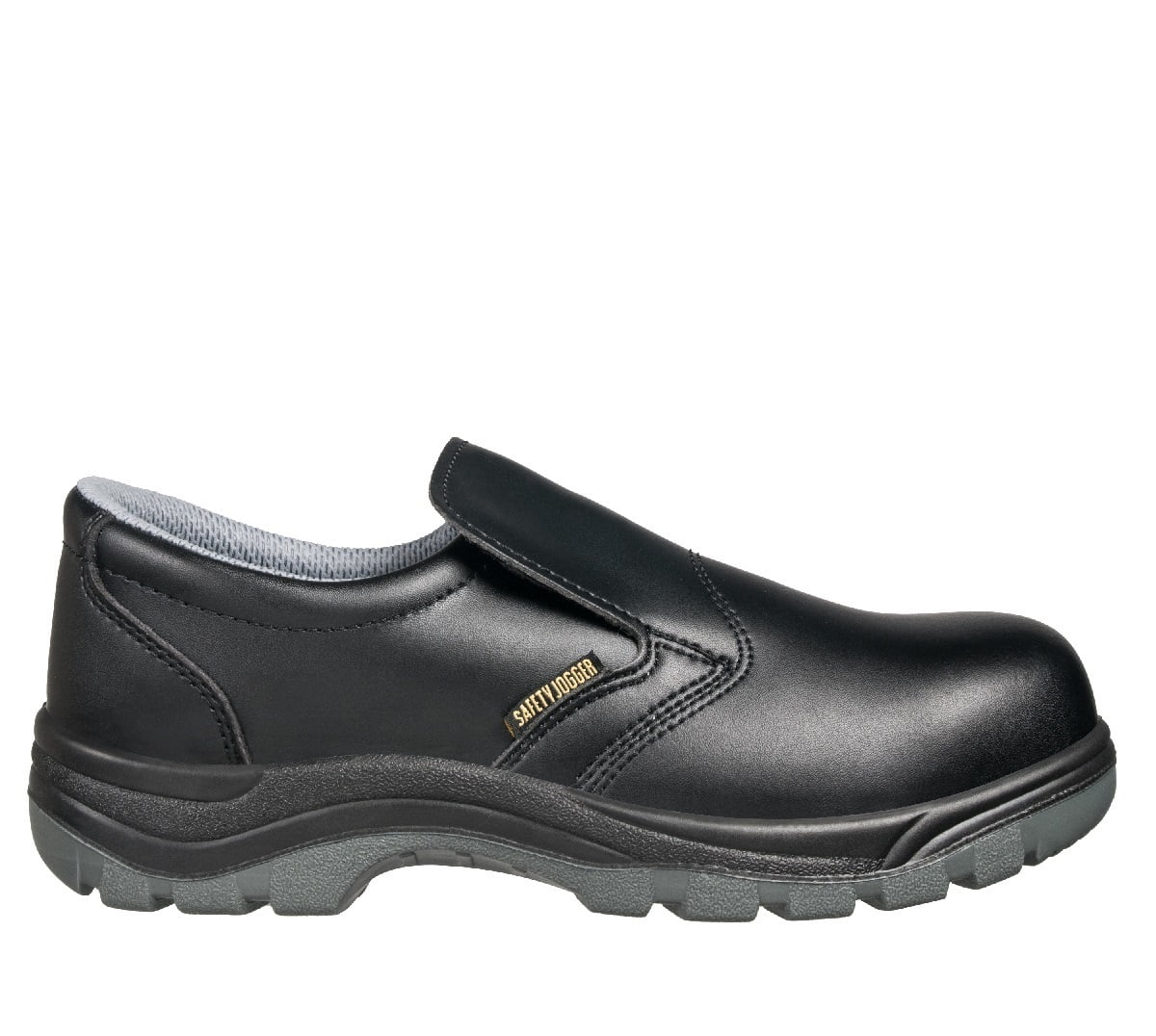 Veiligheidsschoen / werkschoen Food X0600 Zwart zijaanzicht van Safety Jogger bij Elmatho Werkschoenen Hoevelaken